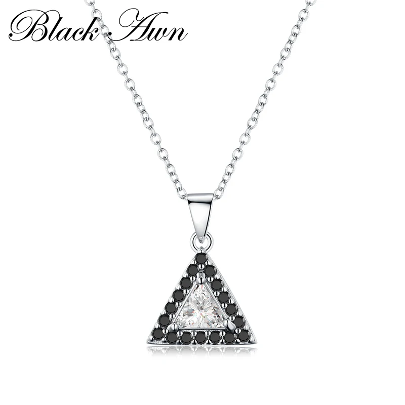 

Ожерелье женское из серебра 2,5 пробы, с черным и белым камнем, 925 г