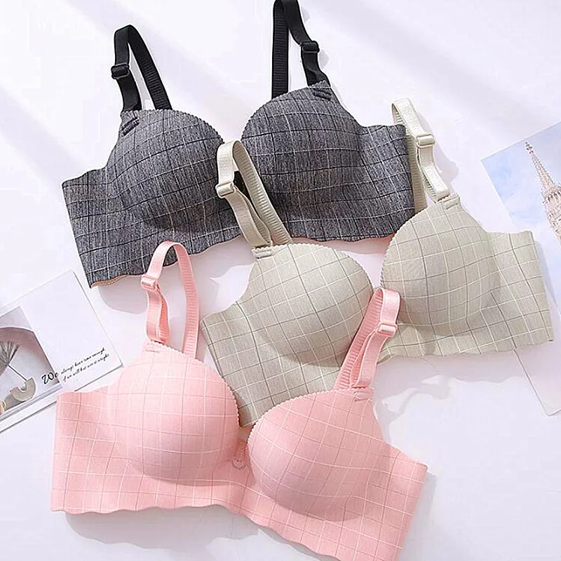 New Seamless Bra Sexy 3/4 Cup Large Size Push Up Bra Fashion Plaid Simple Women's Intimates Wire-Free Adjusted Underwear Bras
New Seamless Bra Sexy 3/4 Cup Large Size Push Up Bra Fashion Plaid Simple Women's Intimates Wire-Free Adjusted Underwear Bras
