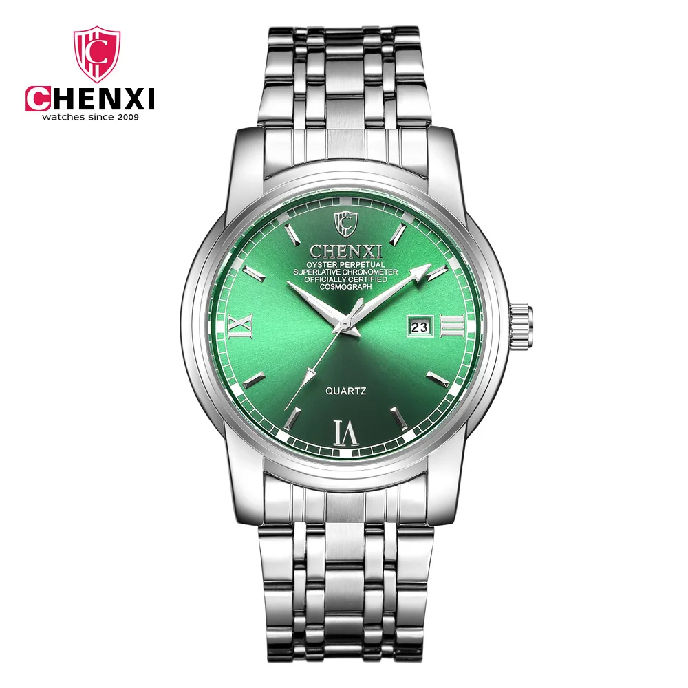 Luxury Fashion Mens Watch Quartz Full Steel Waterproof Diver Chenxi Top Brand Green Wrist Watch Man Business Relogio Masculino
Luxury Fashion Mens Watch Quartz Full Steel Waterproof Diver Chenxi Top Brand Green Wrist Watch Man Business Relogio Masculino