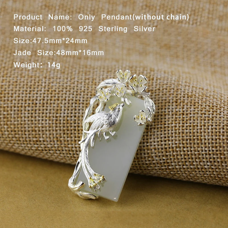 Original Design Mother's Gifts CZ Lucky Animal Magpie Necklace Pendant With Natural White Jade Handmade Flower Leaf Jewelry SP28
Original Design Mother's Gifts CZ Lucky Animal Magpie Necklace Pendant With Natural White Jade Handmade Flower Leaf Jewelry SP28