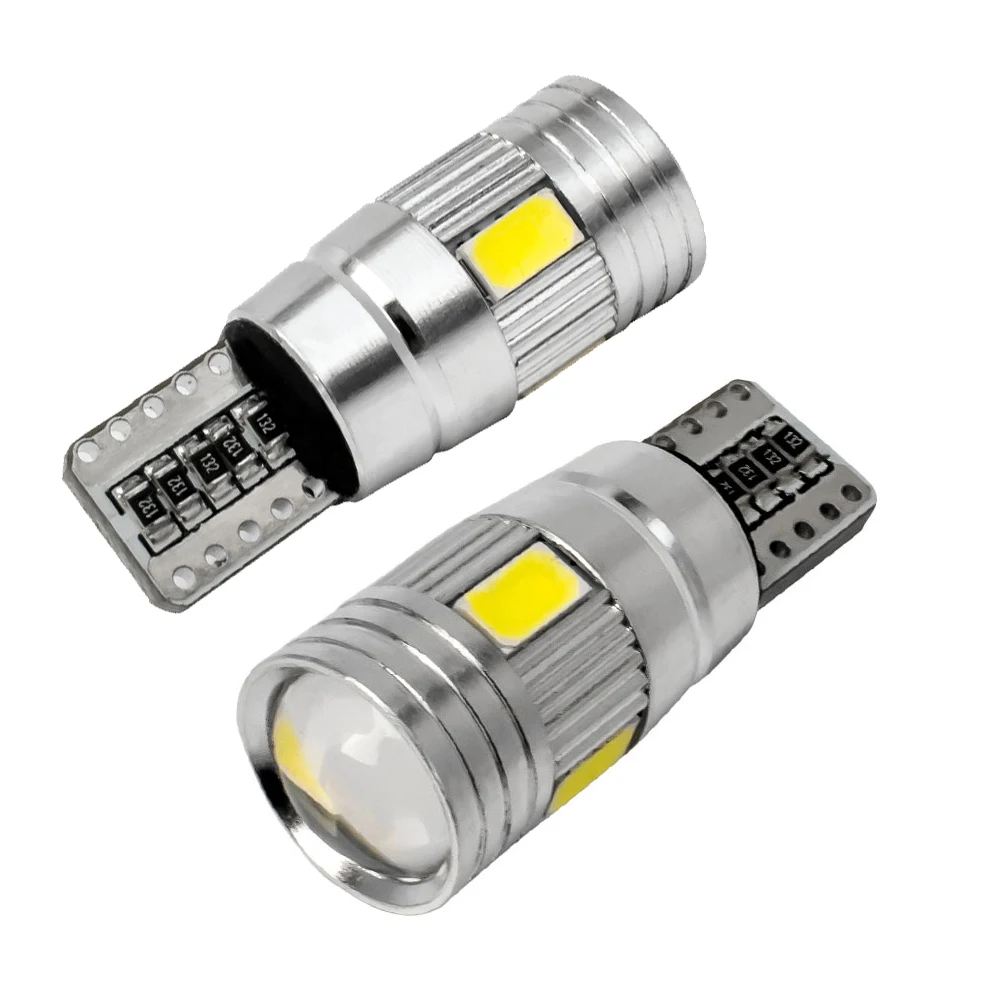 2 шт. T10 светодиодный W5W Автомобильная лампа указателя поворота 5630 6SMD 168 194