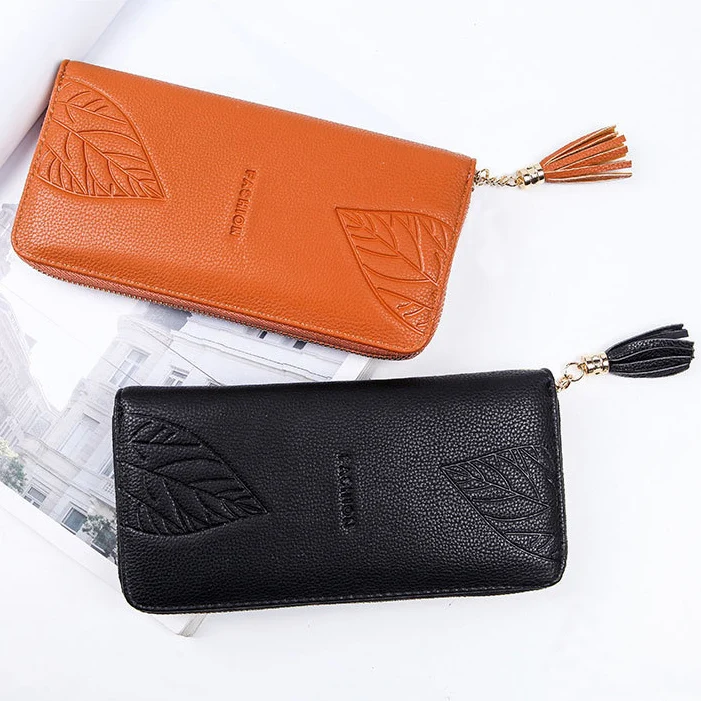 Fashion Women's Wallets Casual Lady Handbags Pocket Cards Holder Tassels Zipper Coin Purse Long Woman Leaves Wallet Purses Pouch
Fashion Women's Wallets Casual Lady Handbags Pocket Cards Holder Tassels Zipper Coin Purse Long Woman Leaves Wallet Purses Pouch
