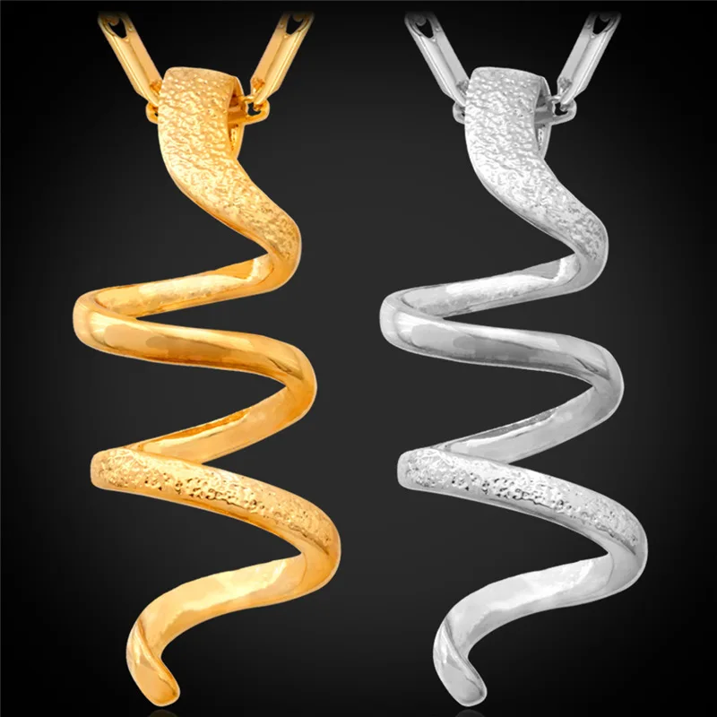 Necklaces & Pendants For Women Men Long Spiral Vintage Girl Jewelry Gold Color Fashion Jewelry Necklace P258
Necklaces & Pendants For Women Men Long Spiral Vintage Girl Jewelry Gold Color Fashion Jewelry Necklace P258
