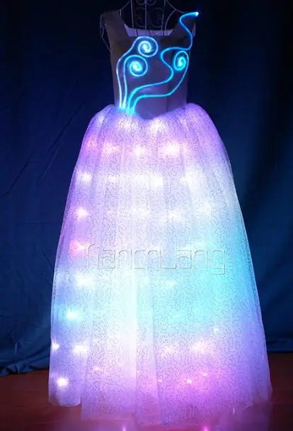 Fluorescent wedding LED light skirt LED stage luminous clothing luminous clothing fluorescent clothing special clothing
Fluorescent wedding LED light skirt LED stage luminous clothing luminous clothing fluorescent clothing special clothing