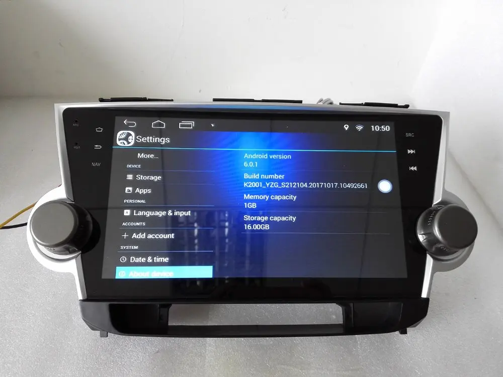 10 1 дюймовый 1024x600 четырехъядерный Android 7 0 для toyota highlander Автомобильный gps навигатор