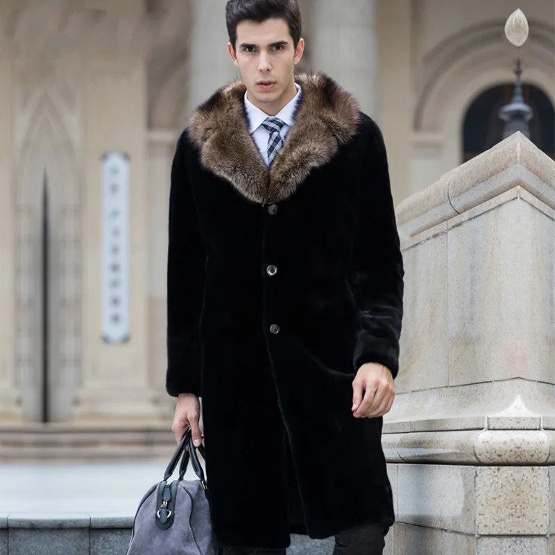 2021 Winter Men Faux Mink Fur Collar Long Fur Coats Male Black Fur Outerwear 2018 Plus Size Fur Jacket 4XL 5XL 6XL
2021 Winter Men Faux Mink Fur Collar Long Fur Coats Male Black Fur Outerwear 2018 Plus Size Fur Jacket 4XL 5XL 6XL