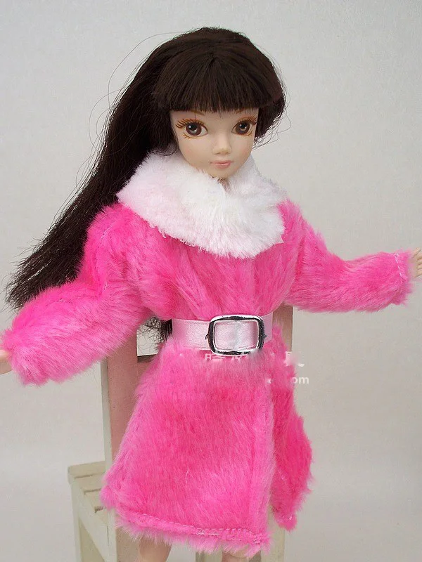 Новинка 2015 белое и розовое плюшевое пальто зимняя одежда платье зимний