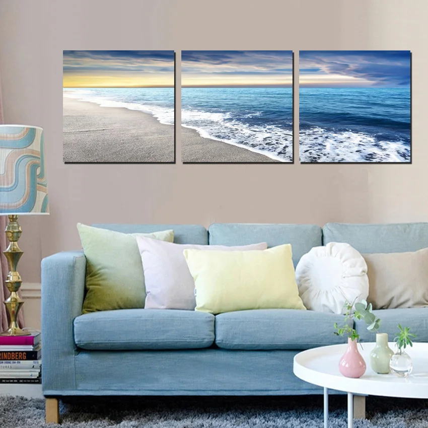 Beach Wall Decor Art Picture Sandy Sea Wave Canvas Prints Modern Seascape Paintings Living Room Decor 3 Pieces/Set No Frame
Beach Wall Decor Art Picture Sandy Sea Wave Canvas Prints Modern Seascape Paintings Living Room Decor 3 Pieces/Set No Frame