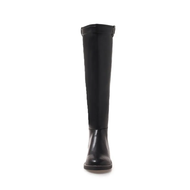 2018 Womens Block Heel knee High Tall Long Black Sewing Flat Riding Buckle Boots Shoes
2018 Womens Block Heel knee High Tall Long Black Sewing Flat Riding Buckle Boots Shoes