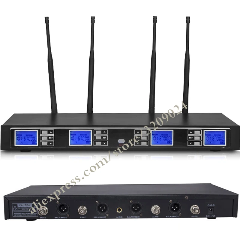 4 Channel Wireless Microphones Mic System UHF Karaoke System four Handheld Mic Bodypack Home Party
4 Channel Wireless Microphones Mic System UHF Karaoke System four Handheld Mic Bodypack Home Party