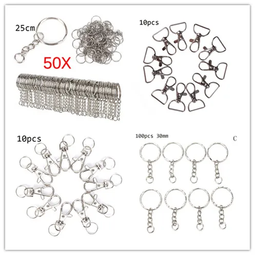 10/50/100pcsPolished Silver Color Keyring Keychain Split Ring With Short Chain Key Rings Women Men Desk Sets School Stationery
10/50/100pcsPolished Silver Color Keyring Keychain Split Ring With Short Chain Key Rings Women Men Desk Sets School Stationery