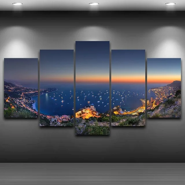 Wall Art Pictures Modern Home Decoration Living Room 5 Pieces Canvas HD Print Painting Monaco Night Seascape Poster Frame
Wall Art Pictures Modern Home Decoration Living Room 5 Pieces Canvas HD Print Painting Monaco Night Seascape Poster Frame