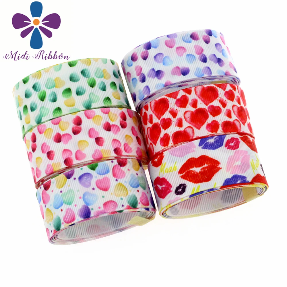 16mm-75mm Colorful Hearts Cute Lips Printed Grosgrain/Elastic Ribbon DIY Party Decor Gift Pack 50yards/roll Hair Band Making
16mm-75mm Colorful Hearts Cute Lips Printed Grosgrain/Elastic Ribbon DIY Party Decor Gift Pack 50yards/roll Hair Band Making