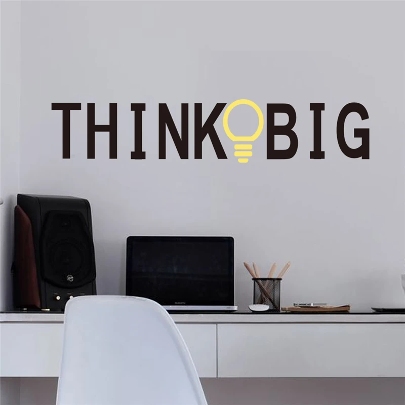 Большие буквы think виниловые наклейки на стену для гостиной домашний декор сделай
