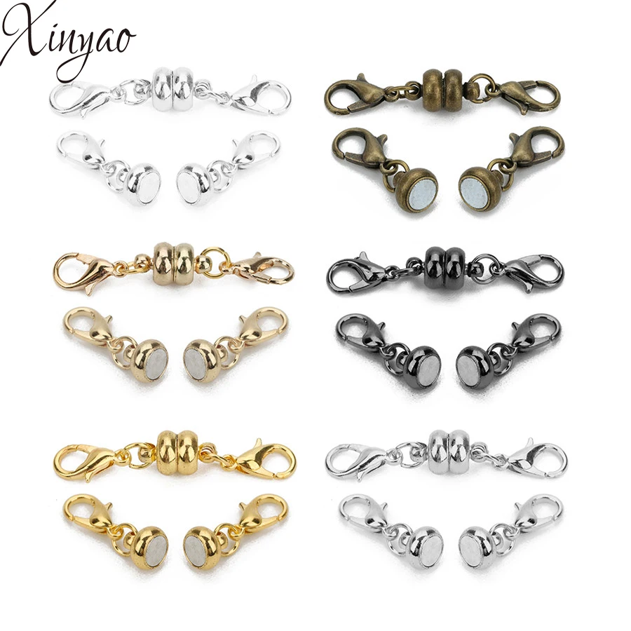 XINYAO 10Pcs/lot Metal Copper Magnetic Clasps With Lobster Clasps Connector Findings For Necklaces Bracelets Clasp Hooks Jewelry
XINYAO 10Pcs/lot Metal Copper Magnetic Clasps With Lobster Clasps Connector Findings For Necklaces Bracelets Clasp Hooks Jewelry