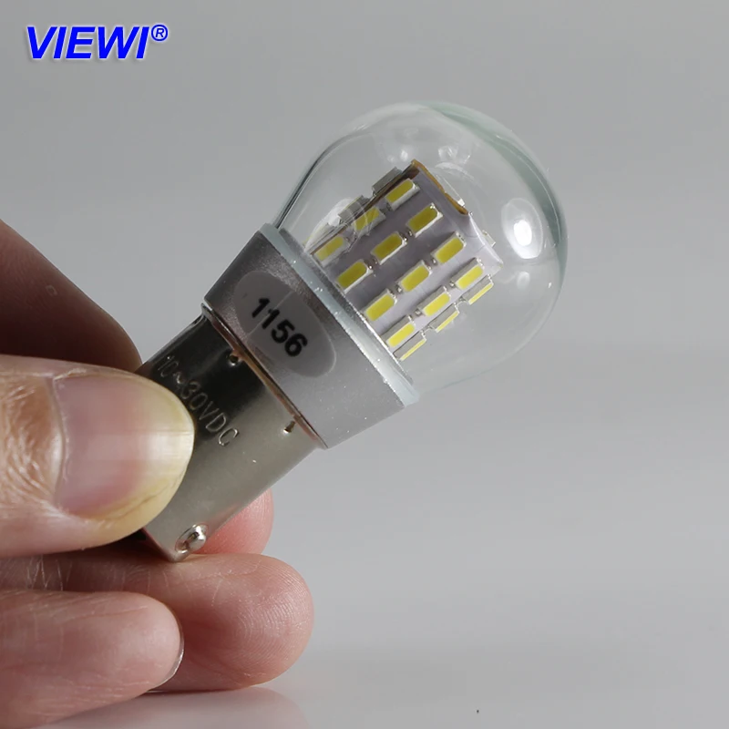 Viewi 4X p21w светодиодная лампа 1156 BA15S 1157 BAY15D Dc 12 24 Вольт Красный Желтый Теплый Белый