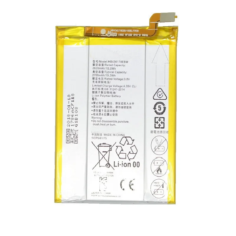 Original HB436178EBW Mobile Phone Replacement Li-Polymer Battery 2700mAh For HUAWEI Mate S CRR-CL00 CRR-UL00 Batterie Batterij
Original HB436178EBW Mobile Phone Replacement Li-Polymer Battery 2700mAh For HUAWEI Mate S CRR-CL00 CRR-UL00 Batterie Batterij