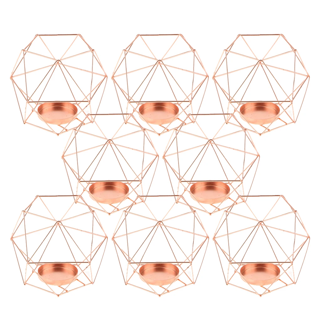 Rose Golden Geometric Candelabrum Table Home Candlelight Dinner Wedding Decorations 8-Set
Rose Golden Geometric Candelabrum Table Home Candlelight Dinner Wedding Decorations 8-Set