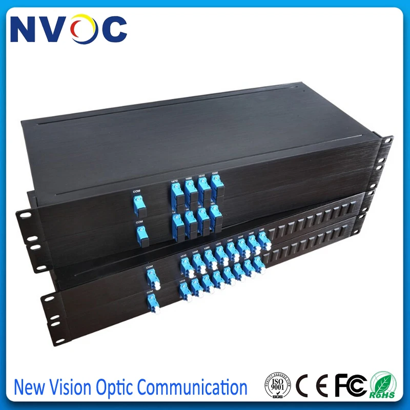 8-канальный CWDM Mux или DEMUX 1U 19 дюймов Al Rack 1*8 двойной волоконный выход порт LC 1470-1610nm