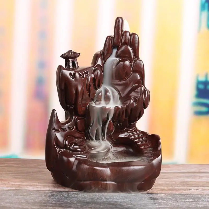 Buddhist Vintage Backflow Incense Burner Cascada De Incienso Waterfall Incense Temple Censer Black Sandalwood Incense Holder Zen
Buddhist Vintage Backflow Incense Burner Cascada De Incienso Waterfall Incense Temple Censer Black Sandalwood Incense Holder Zen
