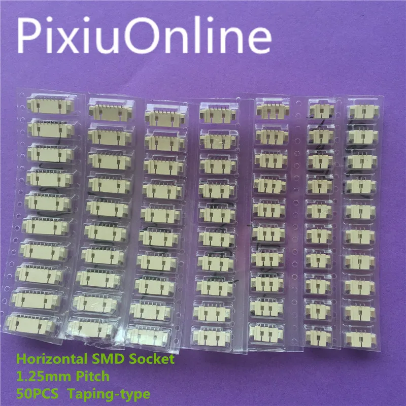 50PCS YT2016 1.25 mm Spacing Connector 2P/3P/4P/5P/6P/7P/8P Taping-type Horizontal SMD Socket 1.25mm Pitch Patch Plug Connector
50PCS YT2016 1.25 mm Spacing Connector 2P/3P/4P/5P/6P/7P/8P Taping-type Horizontal SMD Socket 1.25mm Pitch Patch Plug Connector