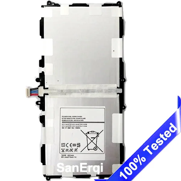 Battery T8220E for Samsung Galaxy SM-P601 P600 T520 P601 P605 P607 Note 10.1 2014 Edition 8220mAh Battery
Battery T8220E for Samsung Galaxy SM-P601 P600 T520 P601 P605 P607 Note 10.1 2014 Edition 8220mAh Battery