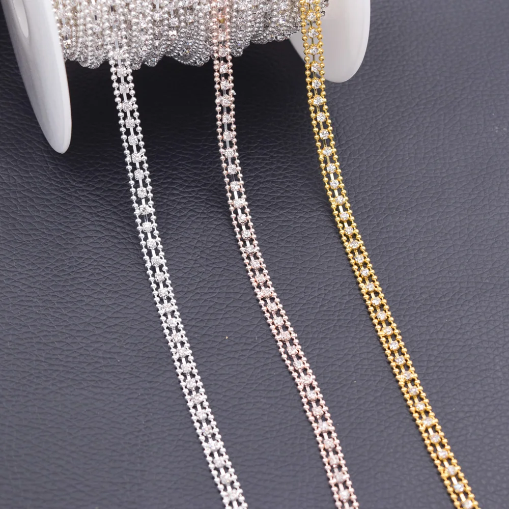 10yards 6mm width glass clothing rhinestone trims for garment handmade decoration crystal chain silver rose gold base
10yards 6mm width glass clothing rhinestone trims for garment handmade decoration crystal chain silver rose gold base