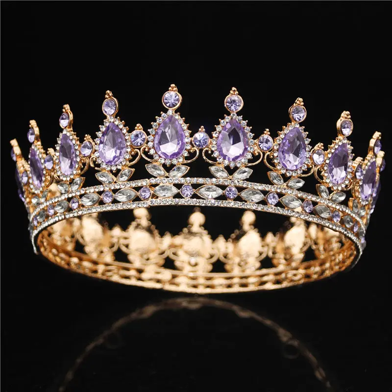Gold Purple Queen King Bridal Crown For Women Headdress Prom Pageant Wedding Tiaras and Crowns Hair Jewelry Accessories
Gold Purple Queen King Bridal Crown For Women Headdress Prom Pageant Wedding Tiaras and Crowns Hair Jewelry Accessories