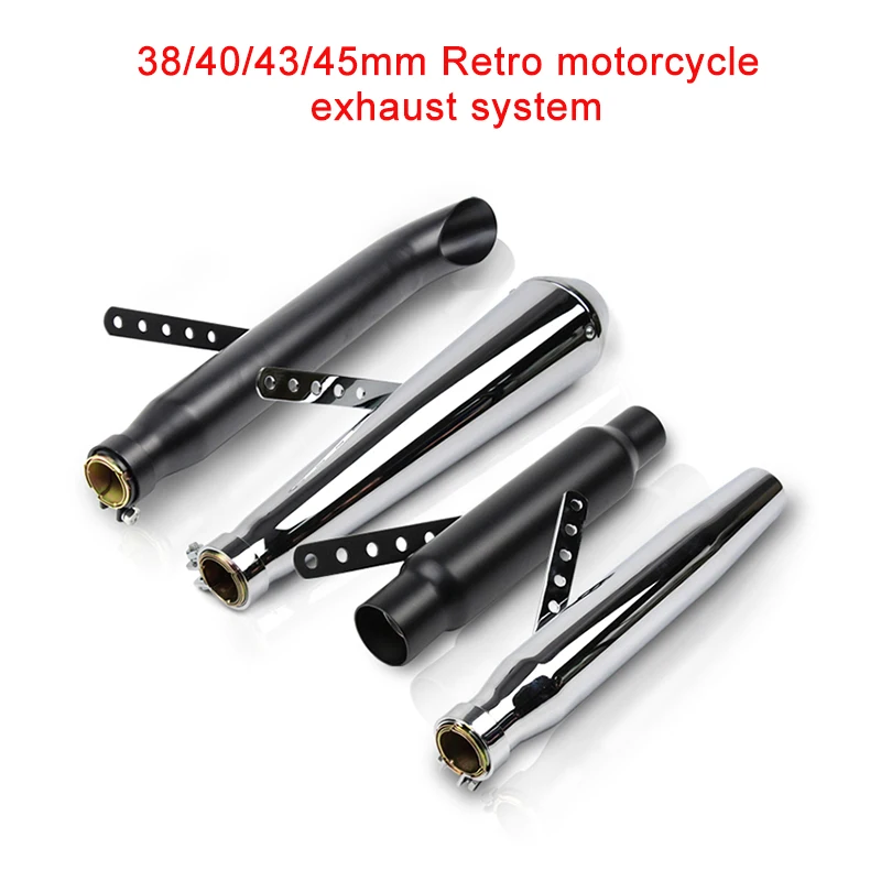 38/40/43/45mm Retro Motorcycle Exhaust Muffler Pipe Modified Tail Exhaust System For CG125 GN125 cb400ss sr400
38/40/43/45mm Retro Motorcycle Exhaust Muffler Pipe Modified Tail Exhaust System For CG125 GN125 cb400ss sr400