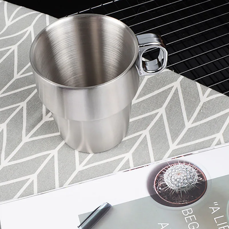 Baffect 250ml Stainless Steel Cups With Holder Double Layer Cups With Handle Portable Coffee Cups Set Tea Mug For Office Party
Baffect 250ml Stainless Steel Cups With Holder Double Layer Cups With Handle Portable Coffee Cups Set Tea Mug For Office Party