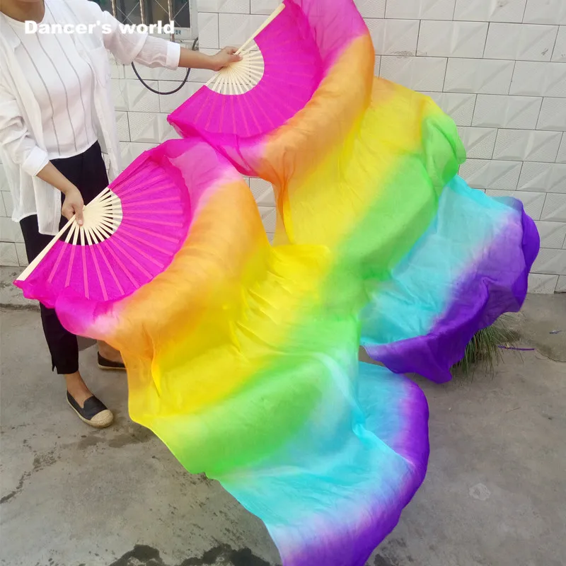 Cheap belly dance fan veil Rainbow dyed 100% pure natural fan 150/180cm long belly dance fan for girls belly dance fan A pair
Cheap belly dance fan veil Rainbow dyed 100% pure natural fan 150/180cm long belly dance fan for girls belly dance fan A pair