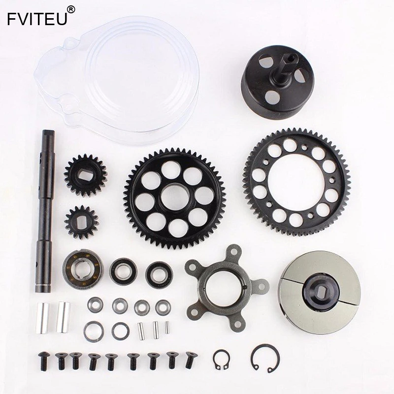 FVITEU New Metal 2 speed transmission kits (Gears are 57T, 51T, 23T, 17T) for 1/5 hpi baja 5b SS 5T 5SC Rovan KM
FVITEU New Metal 2 speed transmission kits (Gears are 57T, 51T, 23T, 17T) for 1/5 hpi baja 5b SS 5T 5SC Rovan KM