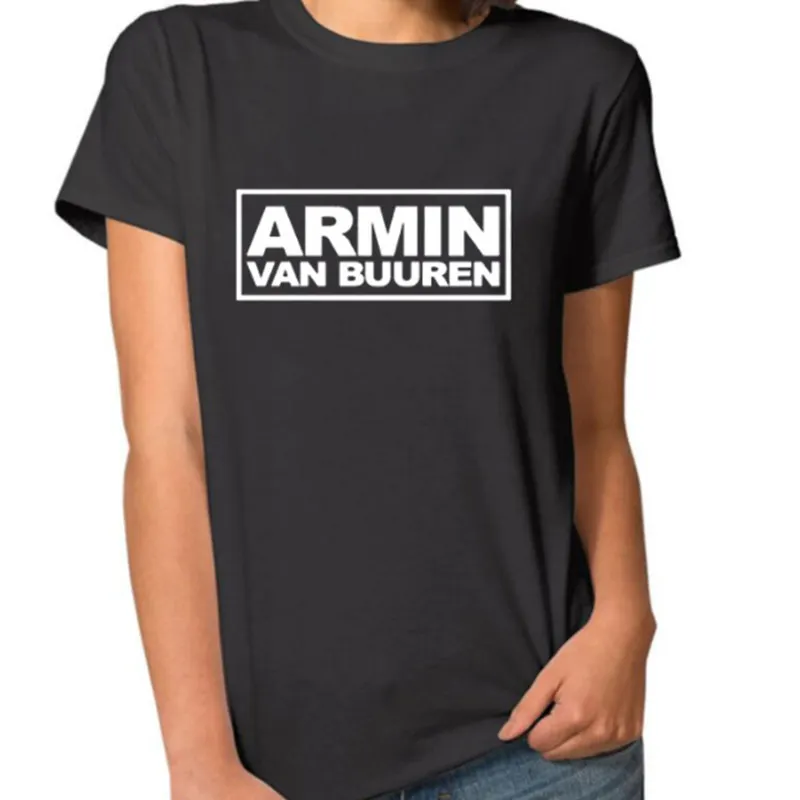 2018 Для женщин летние футболка Armin Van Buuren Письмо печати футболки с короткими