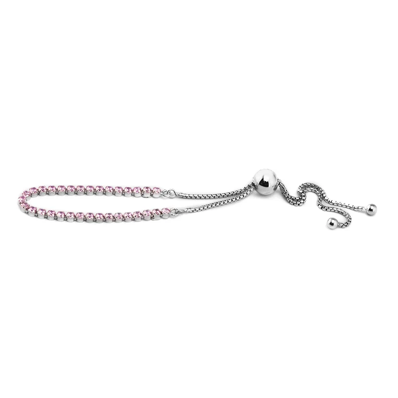 Sparkling Strand Bracelets with Pink CZ 100% 925 Sterling Silver Jewelry Free Shipping
Sparkling Strand Bracelets with Pink CZ 100% 925 Sterling Silver Jewelry Free Shipping