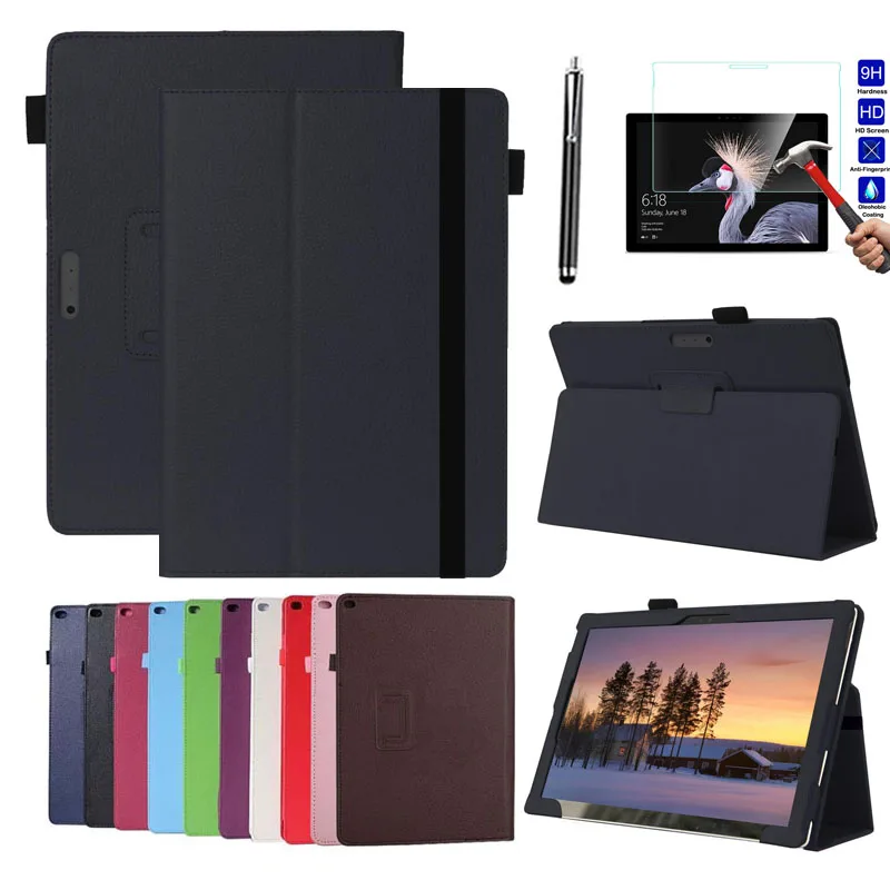 Ультра тонкий чехол для Microsoft Surface Pro 6 12 3 подставка складной защитный кожаный