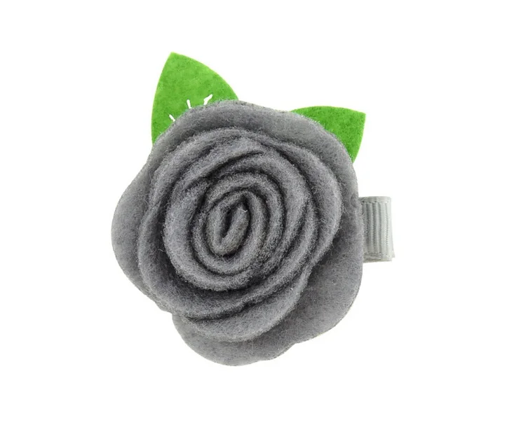 12 шт./лот заколки для волос девочек с милыми розами листовые пряжки детские