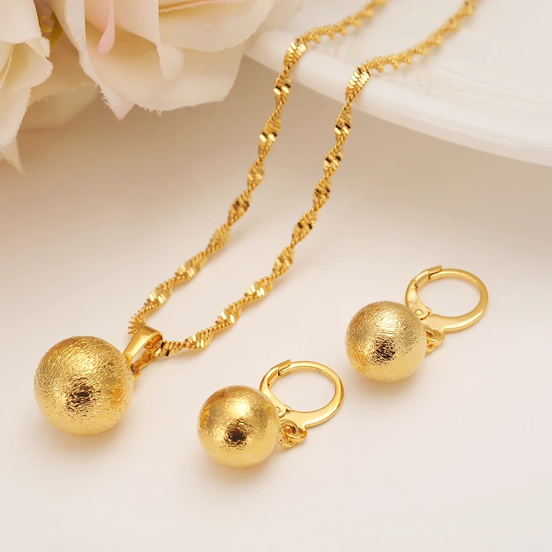 Gold Color Bead Jewelry sets necklace Round Ball pendant Earrings for Women Arab Africa Ethiopian girls kids party Jewelry gift
Gold Color Bead Jewelry sets necklace Round Ball pendant Earrings for Women Arab Africa Ethiopian girls kids party Jewelry gift