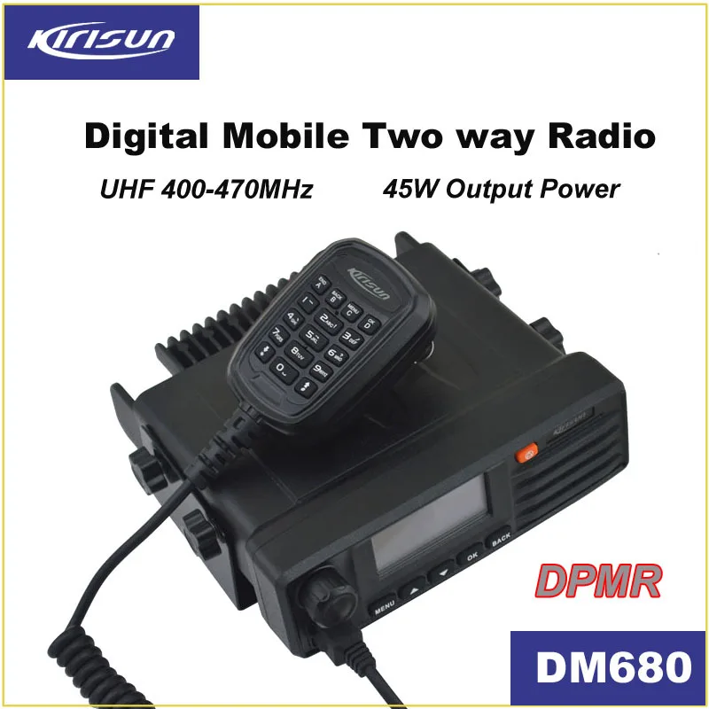 KIRISUN DM680 dPMR UHF 400-470 МГц мобильное радио 256 каналов 45 Вт аналоговая и dPMR цифровая Автомобильная радиостанция
KIRISUN DM680 dPMR UHF 400-470 МГц мобильное радио 256 каналов 45 Вт аналоговая и dPMR цифровая Автомобильная радиостанция