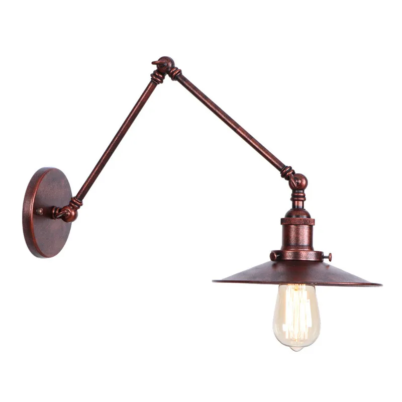Rust Iron Long Arm Wall Sconce Edison Adjust LED Wall Light Simple Loft Bedside Wall Lamp Industrial Vintage Lighting Lampara
Rust Iron Long Arm Wall Sconce Edison Adjust LED Wall Light Simple Loft Bedside Wall Lamp Industrial Vintage Lighting Lampara
