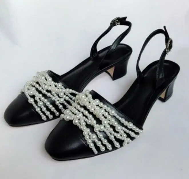 Moraima Snc Round Toe Thick Heels Sandals Woman Buckle Strap Sexy Shoes White Pearls Beaded Cutouts Party Dress Shoes
Moraima Snc Round Toe Thick Heels Sandals Woman Buckle Strap Sexy Shoes White Pearls Beaded Cutouts Party Dress Shoes