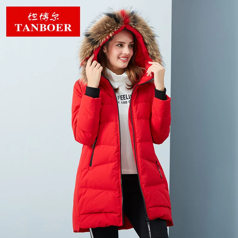 TANBOER women's down jacket new arrivals winter outwear middle style fur collar warm thick down coat female waterproof TB18658
TANBOER women's down jacket new arrivals winter outwear middle style fur collar warm thick down coat female waterproof TB18658