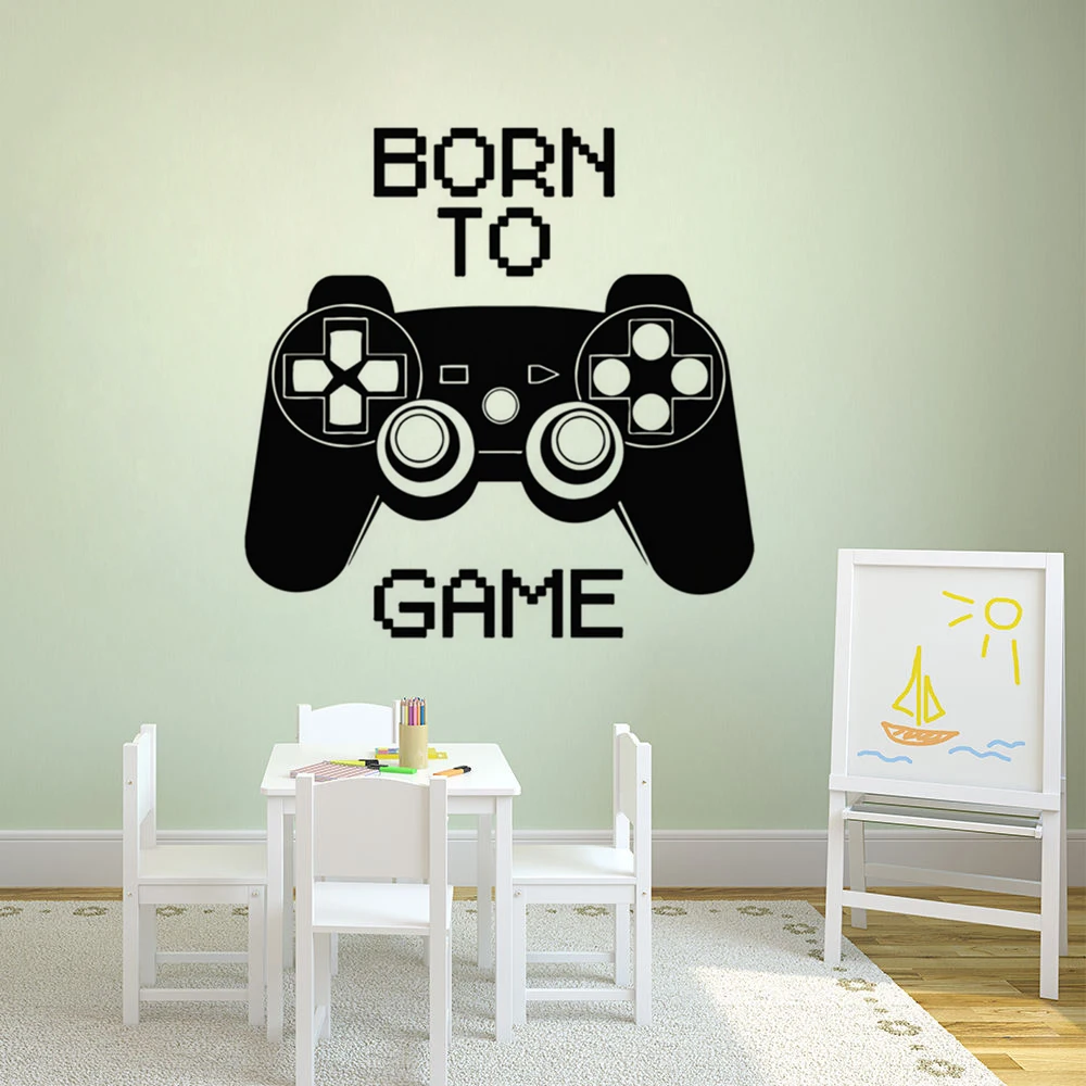 Born To Game Wall Decal Gaming Controller Wall Art Sticker Gamer Gift Home Boys Room Decor Removable Games Wall Mural AY1625
Born To Game Wall Decal Gaming Controller Wall Art Sticker Gamer Gift Home Boys Room Decor Removable Games Wall Mural AY1625