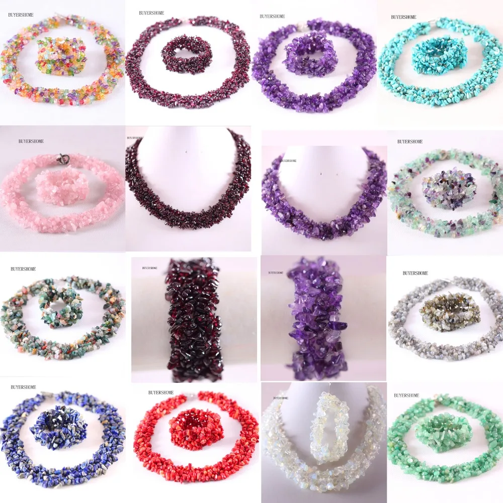 4-8MM Chip Beads Natural Stone Fluorite Pink Crystal Red Coral Blue Howlite Necklace Bracelet Jewelry Set For Women Gift
4-8MM Chip Beads Natural Stone Fluorite Pink Crystal Red Coral Blue Howlite Necklace Bracelet Jewelry Set For Women Gift