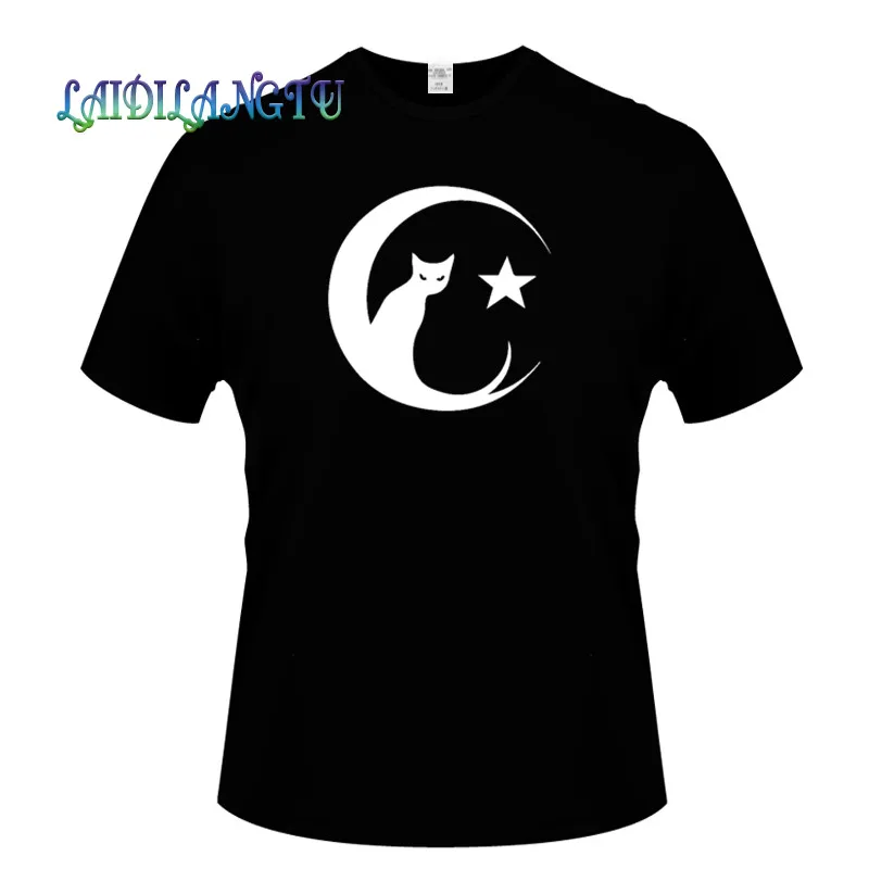 Casual Short Sleeve Cat Moon Stars Printed T-Shirt Men Cotton Top Tees Summer Fashion Clothes
Casual Short Sleeve Cat Moon Stars Printed T-Shirt Men Cotton Top Tees Summer Fashion Clothes