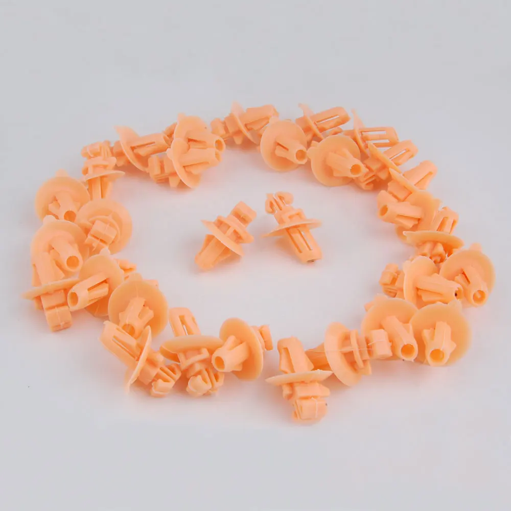 50Pcs Orange Nylon Fender Moulding Clips Sealer Fastener For 75394-60030 Car Clip Auto Parts Accessories
50Pcs Orange Nylon Fender Moulding Clips Sealer Fastener For 75394-60030 Car Clip Auto Parts Accessories