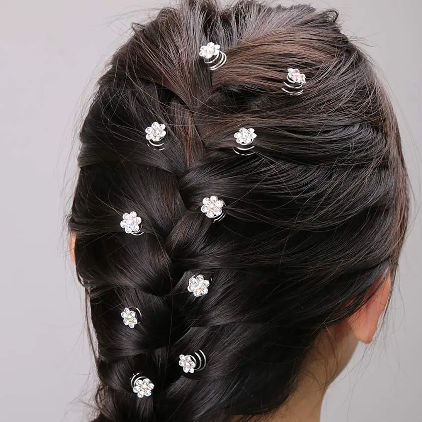 12PCS Lady Bride Hairpin European Design Floral Rhinestone Flowers Spiral Hairpins Decor Hair Jewelry
12PCS Lady Bride Hairpin European Design Floral Rhinestone Flowers Spiral Hairpins Decor Hair Jewelry