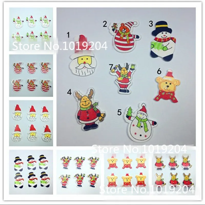 Christmas Series Pendant Snowman Wooden Button Santa Color Printing Button 7 Styles
Christmas Series Pendant Snowman Wooden Button Santa Color Printing Button 7 Styles