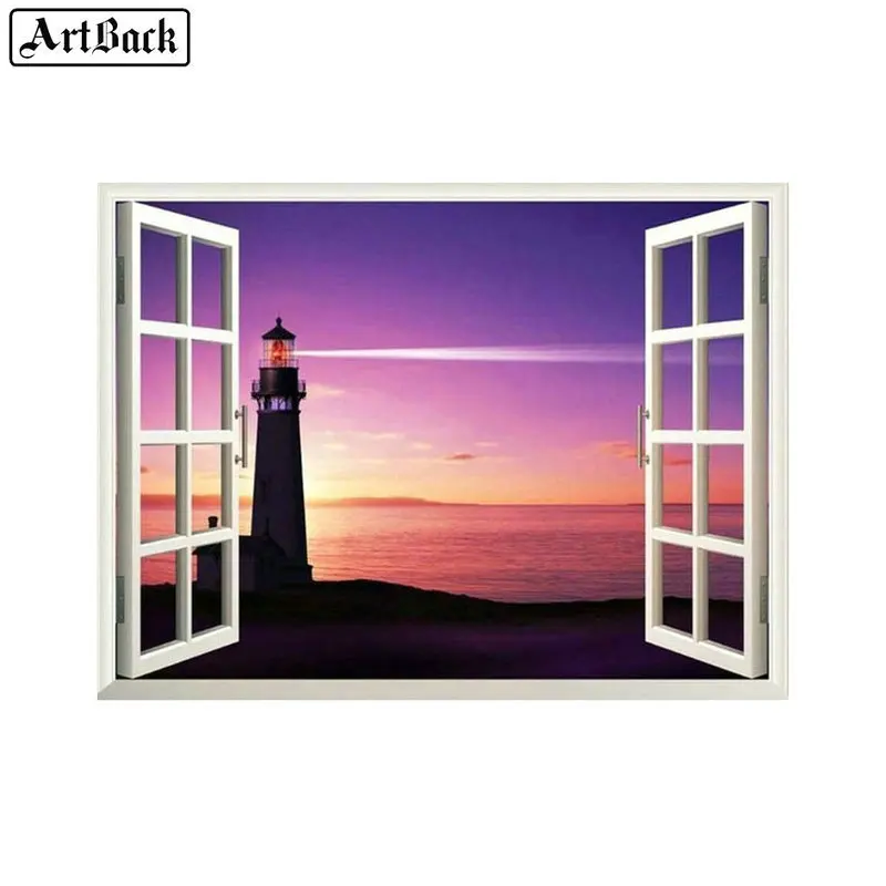 5d diy diamond painting lighthouse sunset window landscape full square diamond mosaic embroidery home decoration sticker
5d diy diamond painting lighthouse sunset window landscape full square diamond mosaic embroidery home decoration sticker