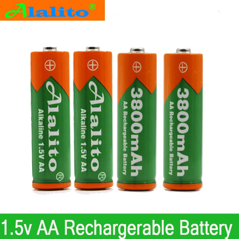 2-20 шт 1 5 V AA Аккумуляторная батарея ячейка 3800mah для факела игрушки часы MP3-плеер