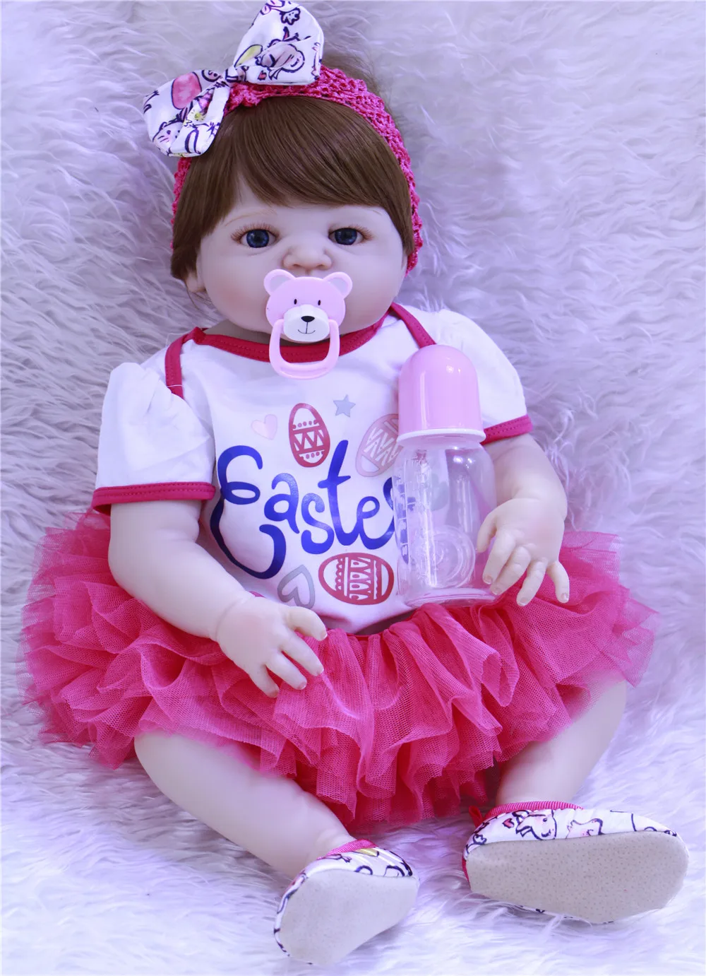 55cm full Silicone body Reborn Baby Princess Doll Toy Newborn Girl Baby Princess blue eyes Toddler Doll Birthday New Year Gift
55cm full Silicone body Reborn Baby Princess Doll Toy Newborn Girl Baby Princess blue eyes Toddler Doll Birthday New Year Gift